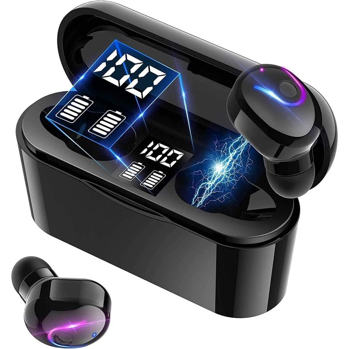 ✅ Superior Sound Quality
♬♬ Crystal Clarity And Deeply Resonant Bass Signature Deliver Immersive Sound Quality. Call Noise Reduction Brings You Crystal Clear Calls And Immerses You In The Wonderful World Of Music.

✅ Bluetooth 5.0 Technology
♬♬ Automatic Boot And Matching. Earbuds Supports 5hr Playback And The Charging Case Up To 2hr Full Charges That Basically Meets Your Daily Needs. With LED Digital Screen Display, Charging Case Will Clear Show The Power Level Of The Earphone, And You Will Not Worry About The Suddently Without Power.

✅ Comfortable Secure Fit
♬♬ Excellent Ergonomic Design, Bluetooth Earphones Fit Better To The Ear Canals, It’s Not Easy To Lose Or Fall Out When You Wear Them Moving Or Running. Intelligent Touch Control & Easy To Operate Manage Audio Playback & Calls Or Access Your Phone’s Voice Assistant With The Multi-function Touch Panel On Each Earbud. Either Earbud Can Be Used Alone Like A Bluetooth Headset.

✅ Long Battery Life, Charging Anytime
♬♬ Anywhere 5 Hours Battery Life, With Charging Case. The Earbuds Last 3 Hours On A Single Charge Of 1 Hour. Without Needing To Connect The Charging Cable, Easy To Charge.

✅ IPX5 Waterproof Sweatproof
♬♬ Wireless Earbuds And Charging Boxes Use Nano-coating And The Latest Waterproof And Sweat-proof Technology To Effectively Prevent Splash Damage From Sweat And Raindrops.

Specifications:
Bluetooth Version: V5.0+DSR
Playtime: 5 Hours
Charging Time: About 2H
Charging Case Specs: 500mAh
Working Distance: 10 Meters

One step pairing:
Easy to pair, pick up the earbuds and connect the bluetooth " M2D"