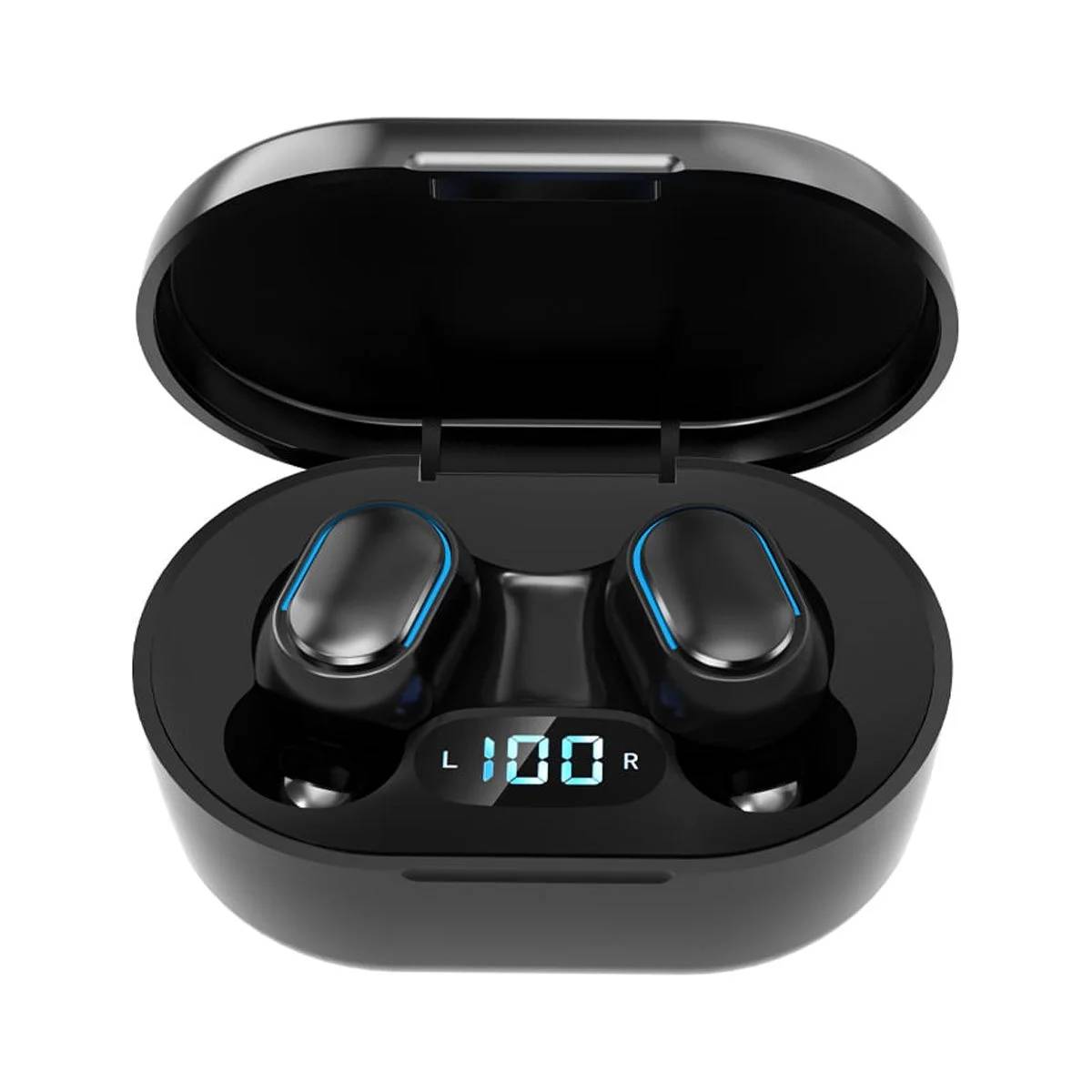 True wireless earbuds, your ideal companion for sports, gaming.

✅ Hi-Fi Stereo Sound Quality
♬♬ Bluetooth earbuds with advanced Bluetooth V5.0 transmission technology brings you the equal high quality sound effect of a cord headphone, which can provide deep and powerful bass and balanced audio clarity. Built-in microphones support phone calls, you can enjoy fantastic music with your friends while walking, exercising, reading.

✅ 12H Play Time with Charging Case
♬♬ Wireless headphones can last for 4 hours on a single charge. The charging case can charge the two earbuds for 3 times. So the two earbuds can last up to 12 hours. With Type-C quick charge, bluetooth earphones only takes 40min to fully charge the case.

✅ Quick Pairing
♬♬ Simply take 2 headsets out from the charging case, and they will connect each other automatically and then only one step easily enter smartphone to pair the earbuds.

✅ Secure Fit, IPX5 Waterproof
♬♬ Ergonomic design and IPX5 Waterproof technology makes it ideal for outdoor activities and casual sports. ensure your headphones stay snug fatigue free and tangle free for prolonged enjoyment.

Specifications:
Bluetooth Version: V5.0+EDR
Playtime: 12 hours
Charging Time: about 40min
Charging Case Specs: 300mAh