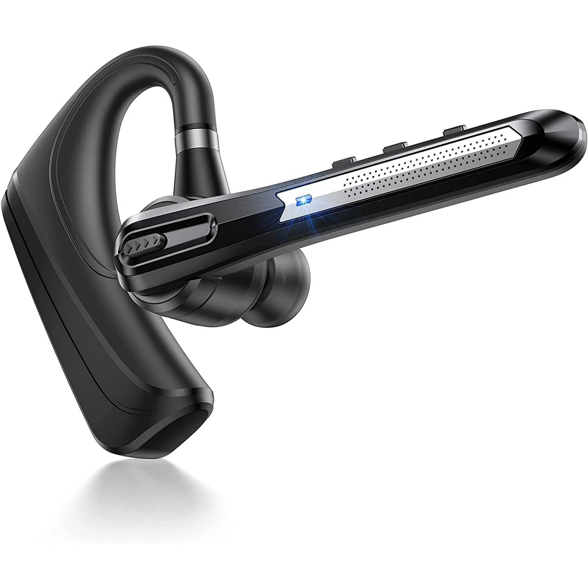 GPEESTRAC Bluetooth Headset [Upgraded] Active Noise Cancelling Bluetooth Headphones, Bluetooth Earpiece CVC8.0 Dual-Mic Hands-Free V5.0 Comfortable Earbud Blue.

Feature

. Dual-mic noise canceling —— Combines two built-in HD microphones and advanced CVC8.0 noise reduction technology which can eliminate disruptive background noise without missing any single conversation details even in noisy place.

. Ultra-long battery life —— Battery can provide 10 days standby time and Up to 16 hours of continuous talking time on a single fully charge. Only 10-minutes charging can offer two hours working time.

. Stable connection & convienent —— Supports Stream Music/Video/Audio. Hands-free HSP-B3 Bluetooth Earbuds can be connected to 2 devices at the same time and both devices can play music/call/gaming. Providing fast and stable pairing with any iOS and Android cell phones, tablets, laptops, MP3 players, PC etc from up to 33 ft away.

. Comfortable & unique design—— 180° rotatable ear-hook and 270° flexible boom mic can be adjusted and rotated for a perfect fit on ears. No more burden on ears even after wearing it for a long time.