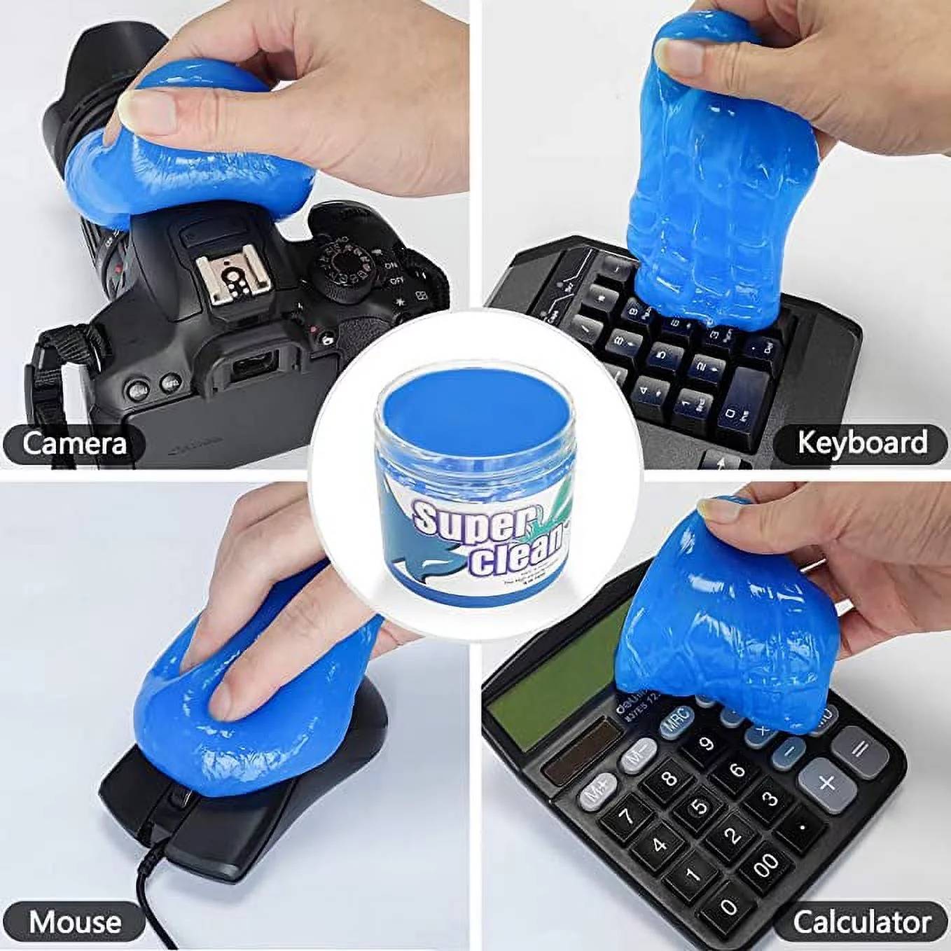 Features
【Perfect for Car Cleaning】Dust cleaning gel for car is perfect for cleaning the nooks and crannies in your car or truck. Cleaning car gel cleaner is super great to get into the vents and little crevices on the car air vents, steering wheels, console panel, storage bins, cup holder, door handles, dashboards to pick up the dirt.
【Reusable】This car cleaning gel can be used multiple times until the gel darkens. After use, store in a sealed box in a cool, dry place. ( Note: Do not wash all-purpose cleaning gel with water. )
【Easy to Use】Car interior cleaning kit is ideal for cleaning gaps and cavities. Just take a small piece of cleaning gel, pour it on the keyboard, computer and other places, gently roll or press for about 3-5 seconds, and then slowly pull up, You will find that the dusty place become very clean.
【Safe and Eco-friendly】Car cleaning gel is made of biodegradable gel material. Cleaning glue for car is safe to your skin and friendly to the environment. Cleaning goo removes all dust and debris and leaves no residue.
【Multiple Uses】Car putty is also useful for home and office, PC keyboard and other rugged surface cleaning such as printer, cell phone, calculator, TV remote and furniture. The suitable surface must be water resistant, or the cleaning putty would stick to it.