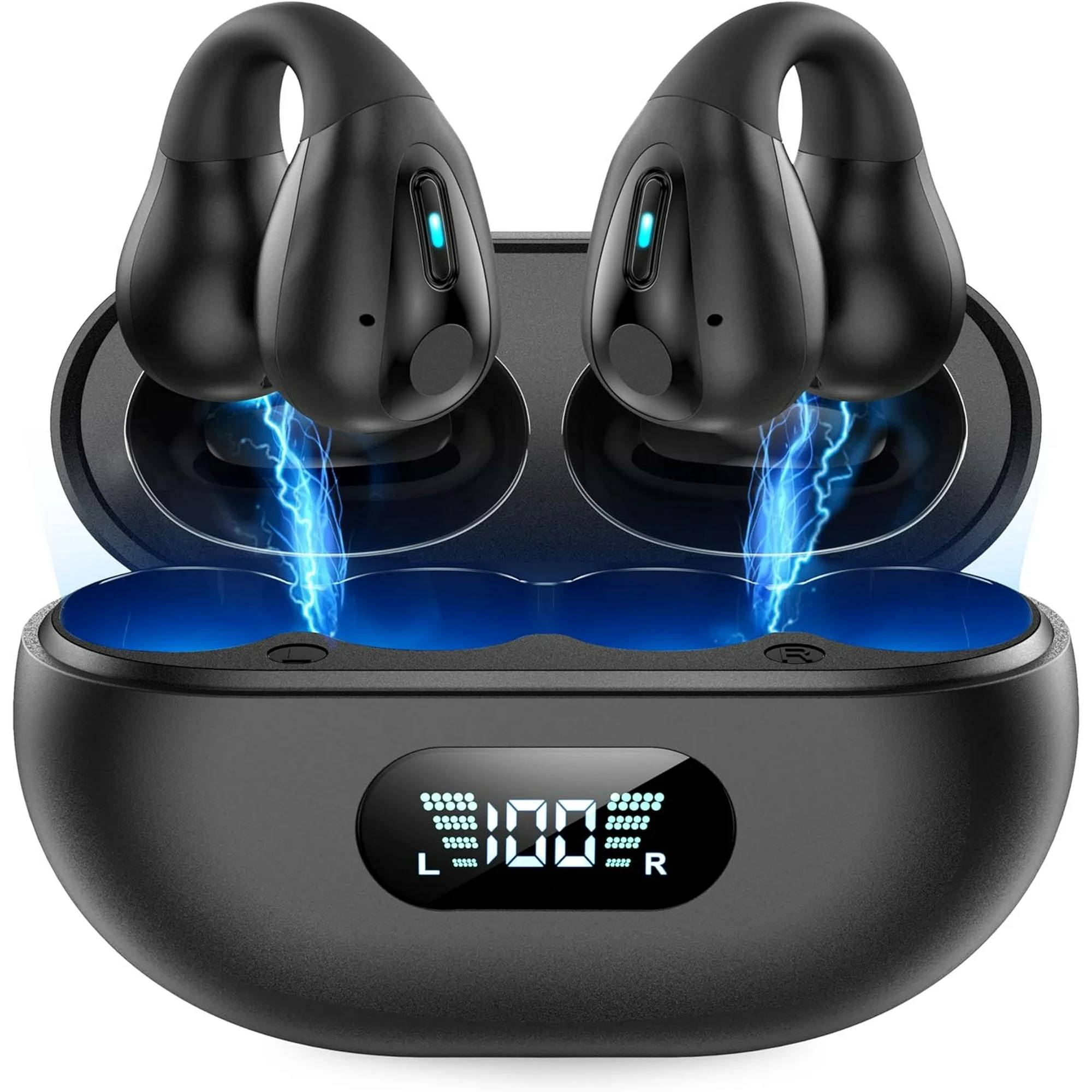 Hi-Fi Stereo Sound Quality
True wireless earphones with Crystal Clarity And Deeply Resonant Bass Signature Deliver Immersive Sound Quality. Call Noise Reduction Brings You Crystal Clear Calls And Immerses You In The Wonderful World Of Music.

48H Play Time with Charging Case
Automatic Boot And Matching. True wireless earbuds Supports 8hr Playback And The Charging Case Up To 2hr Full Charges That Basically Meets Your Daily Needs. With LED Digital Screen Display, Charging Case Will Clear Show The Power Level Of The Earphone, And You Will Not Worry About The Suddently Without Power.

Comfortable Secure Fit
Excellent Ergonomic Design, Bluetooth Earphones Fit Better To The Ear Canals, It’s Not Easy To Lose Or Fall Out When You Wear Them Moving Or Running. Intelligent Touch Control & Easy To Operate Manage Audio Playback & Calls Or Access Your Phone’s Voice Assistant With The Multi-function Touch Panel On Each Earbud. Either Earbud Can Be Used Alone Like A Bluetooth Headset.

IPX65 Waterproof Sweatproof
Sport True Wireless Earbuds And Charging Boxes Use Nano-coating And The Latest Waterproof And Sweat-proof Technology To Effectively Prevent Splash Damage From Sweat And Raindrops.

Specifications:
Bluetooth Version: V5.0+DSR
Playtime: 8Hours
Charging Time: About 2H
Charging Case Specs: 800mAh
Working Distance: 10 Meters

One step pairing:
Easy to pair, pick up the earbuds and connect the bluetooth.