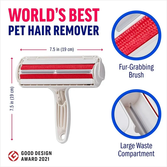 While pets bring so much joy into a household they bring hair and sometimes lots of it. You can love your dog or cat unconditionally and still hate the sight of their fur and dander on couch cushions or your bedspread.

Cincofelia Pet Hair Remover, it's a combination of the most useful,Reusable, sturdy, and eco-friendly tools to remove pet hair, lint, and dander effortlessly from your couch, bed, carpet, clothes and car.

Features of Reusable Lint Roller:

. Using ABS plastic + nylon fiber / comfortable touch without hurting the skin.

. Scroll wheel design/two-way scrolling does not hurt the wrist.

. Comes with dust cover, no sticky things.

. Half-dry and half-wet for good hair removal

. Package Dimensions ‏: ‎ 8.31 x 6.46 x 4.92 inches ; 0.4 Lbs.

Package Content:
1x Pet Hair Remover