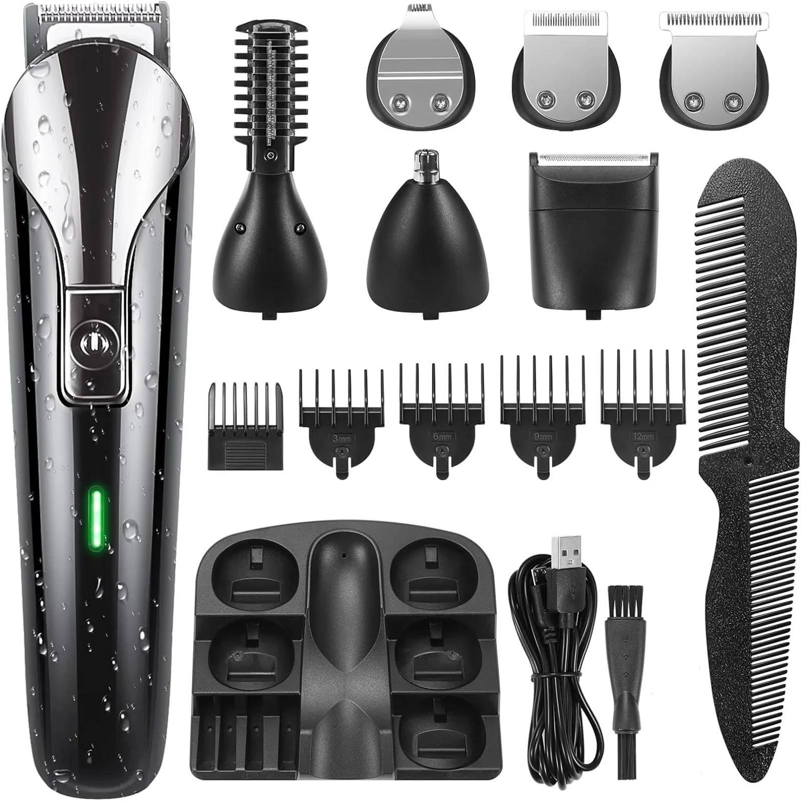 With a powerful and durable motor, the multi-purpose trimmer is versatile and can be used on the face, body, hair, groin and anywhere you want to remove hair. It has a super quiet design and smart LED indicators. The battery can be used for 90 minutes after being fully charged once, which is really no worry about battery life and is ready for long-term travel.Trimmer also specially designed a travel lock, as long as you press and hold the switch for 4-5 seconds, you can lock the power supply, without the trouble of accidental touch in your luggage.