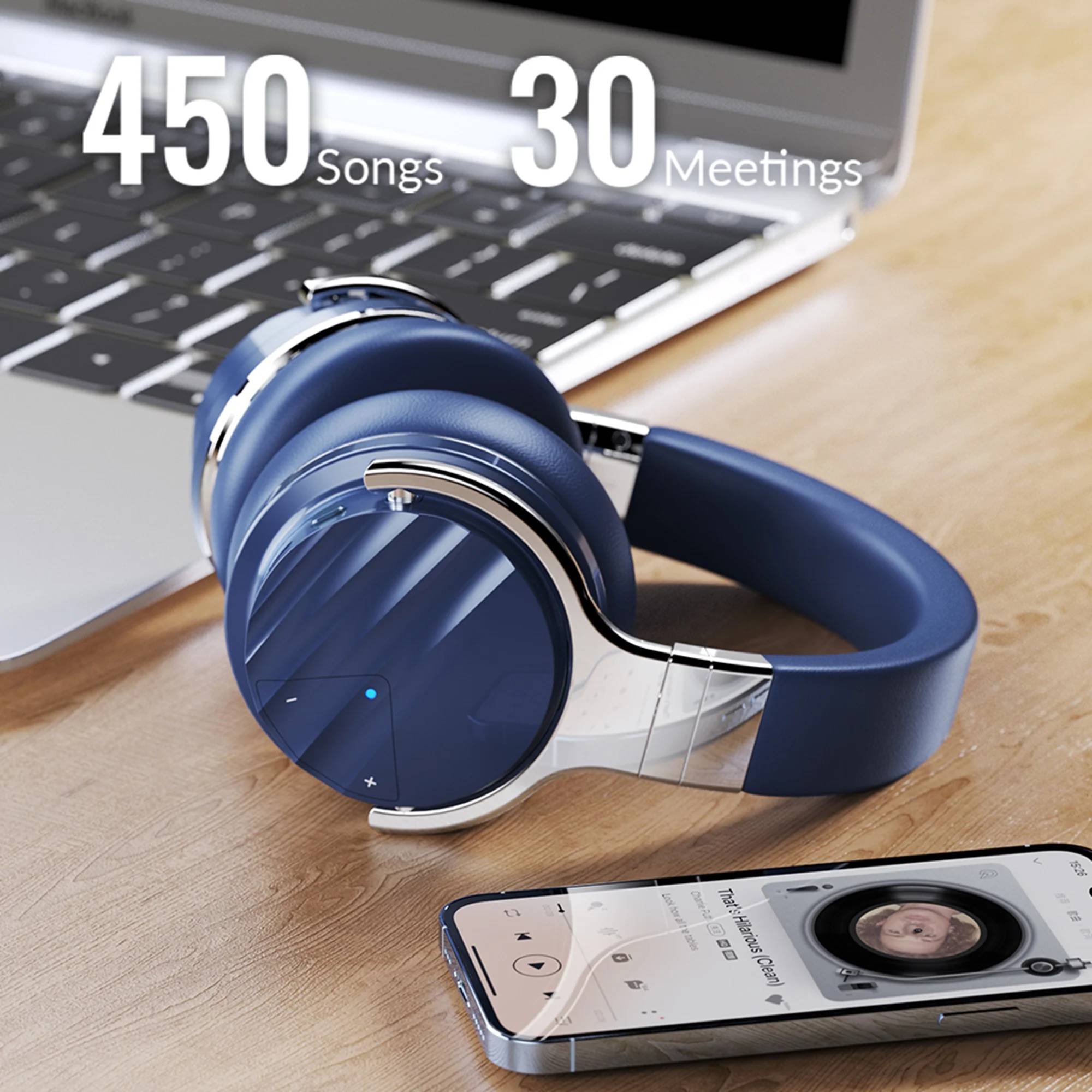 delpattern Bluetooth headphones are wireless, noise-canceling over-ear headphones with a built-in microphone. It's suitable for kids, gym use, and gaming.

⭐【All day play】: Enjoy up to 30HRS of listening time.
⭐【High quality call】: Hi-Res audio, stereo sound quality provide high quality call performance and enhanced voice clarity, great sound.
⭐【Easy to use】: Easily pair your device with one touch via Bluetooth.
⭐【Active Noise Canceling】: Premium active noise cancelling technology for a completely new listening experience.
⭐【Designed for comfort】: Made of durable and skin-friendly premium material and soft foam cushions, it's adjustable and comfortable to wear, allowing you to lose yourself in your travel, work or anywhere in between.

Specifications:
Item weight: 0.89lbs.
Material: ABS, Silicone
Frequency: 2400-2483.5MHz
Noise reduction depth: 22dB-3dB
Bluetooth: 5.0
Bluetooth protocol: HSP/HFP/A2DP/AVRCP
RF Power: +6dB
Battery life: Approximately 30h
Charging port: Micro USB
Charging time: 2H
Battery capacity: 500MA