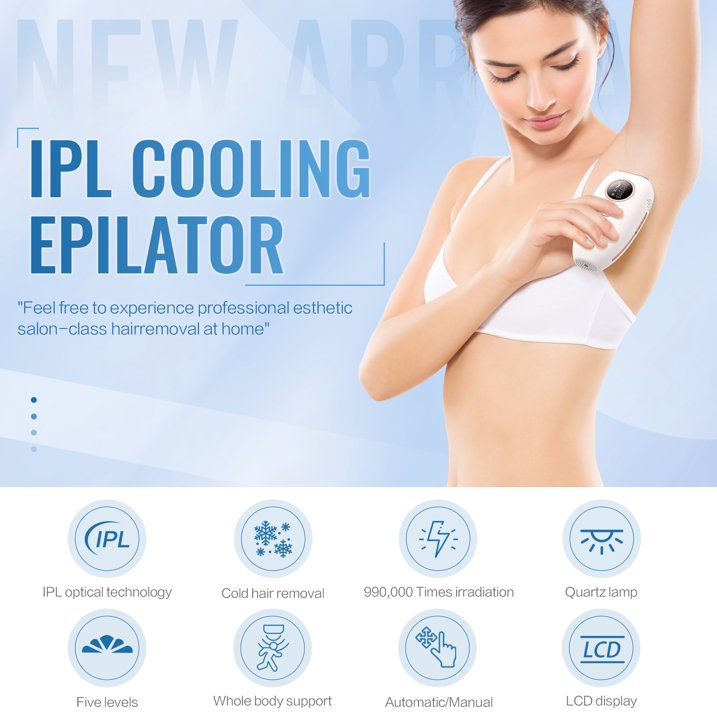 Why Choose Juyafio Laser Hair Removal with Icing Function? Painless Epilator | Hair Removal Device | At-home Use IPL Hair Removal :

✅ Upgraded with a Cooling System function that gives you a painless hair removal experience at home, when touching the skin is only about 10℃.
✅ The laser output with 990,000 flashes is stable and can be used for a longer time.
✅ LCD display, 5 different energy intensities can be adjusted according to your endurance level.
✅ Our laser hair removal device will help you to target specific hairs in small areas. Suitable for whole body use, such as chest, armpit, arm, leg, mustache etc.
✅ The laser would improve your skin situation at the same time as you do the hair removal.
✅ Manual and auto mode switchable.

Specification:
Power Supply: AC 100-240V, 50/60Hz
Input Power: 24W
Rated voltage: DC 12V
Rated Current: 2A
Amount of Flash: 990,000 Flashes
Spectrum: ≥ 530nm
Energy: 7~12J
Gear: 5
Laser Area: 3.1cm²
Color: White
Material: ABS
Product size: 20.8×20×6.2 CM / 8.2×7.88×2.44 Inch
Weight：550g/1.21lb